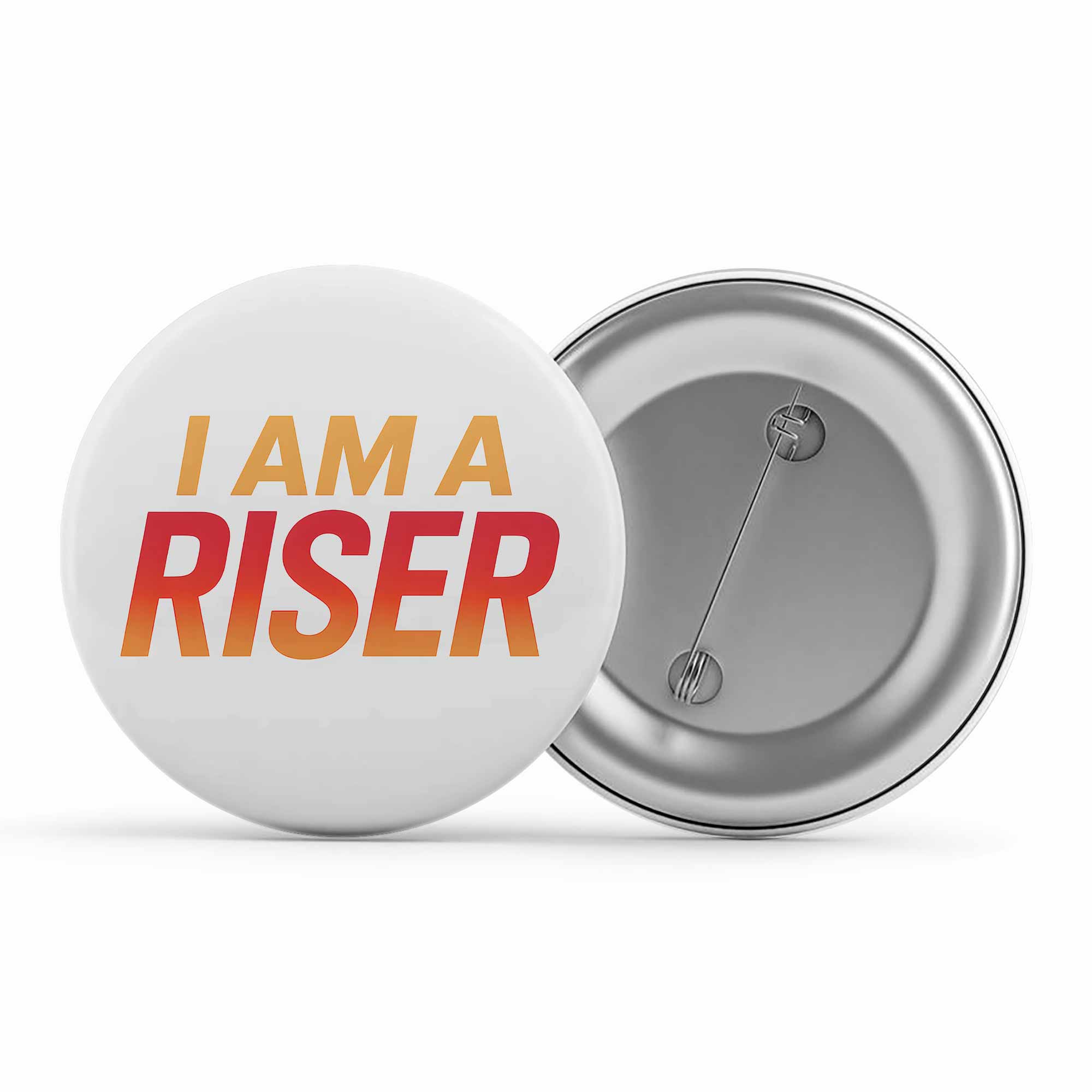 risers club i am a riser badge pin button printed graphic stylish buy online india the banyan tee tbt men women girls boys unisex