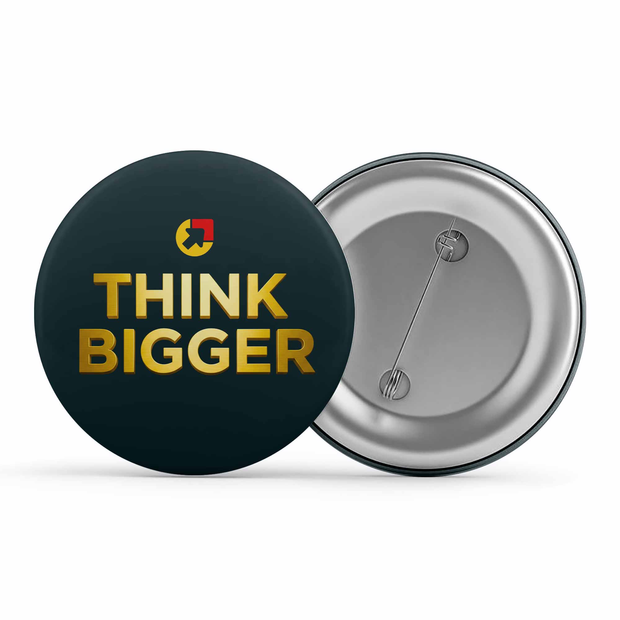 risers club think bigger badge pin button printed graphic stylish buy online india the banyan tee tbt men women girls boys unisex