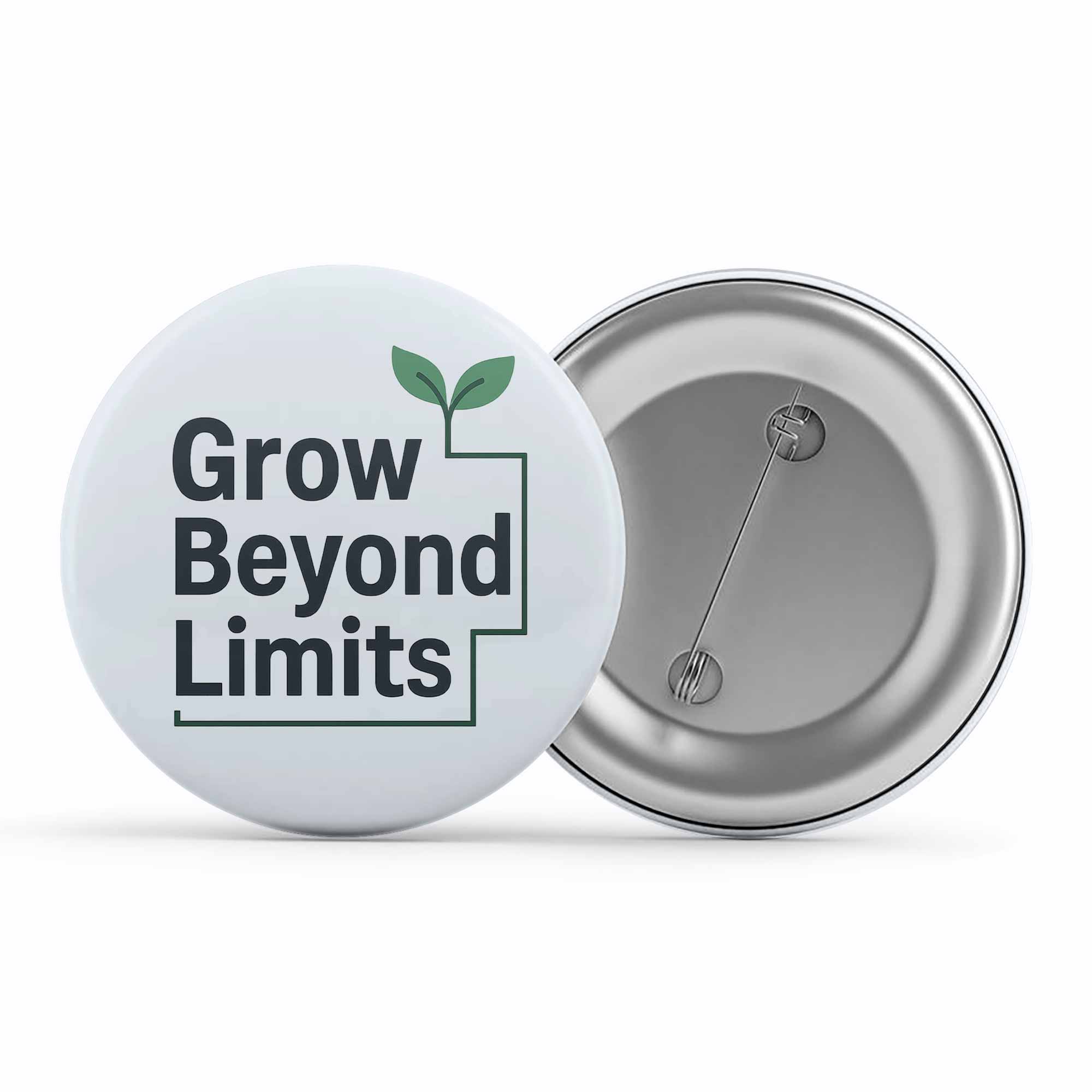 risers club grow beyond limits badge pin button printed graphic stylish buy online india the banyan tee tbt men women girls boys unisex