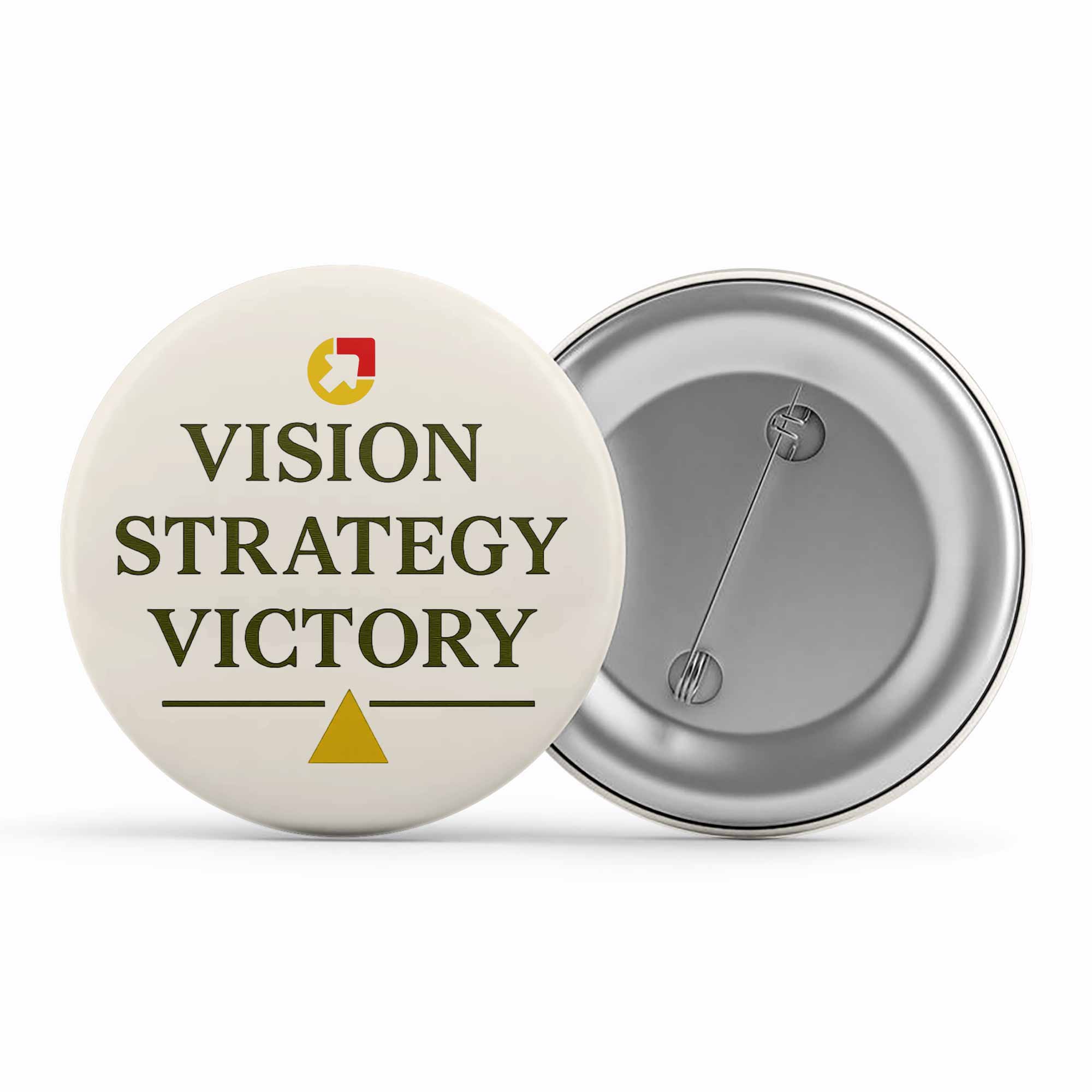 risers club vision strategy victory badge pin button printed graphic stylish buy online india the banyan tee tbt men women girls boys unisex