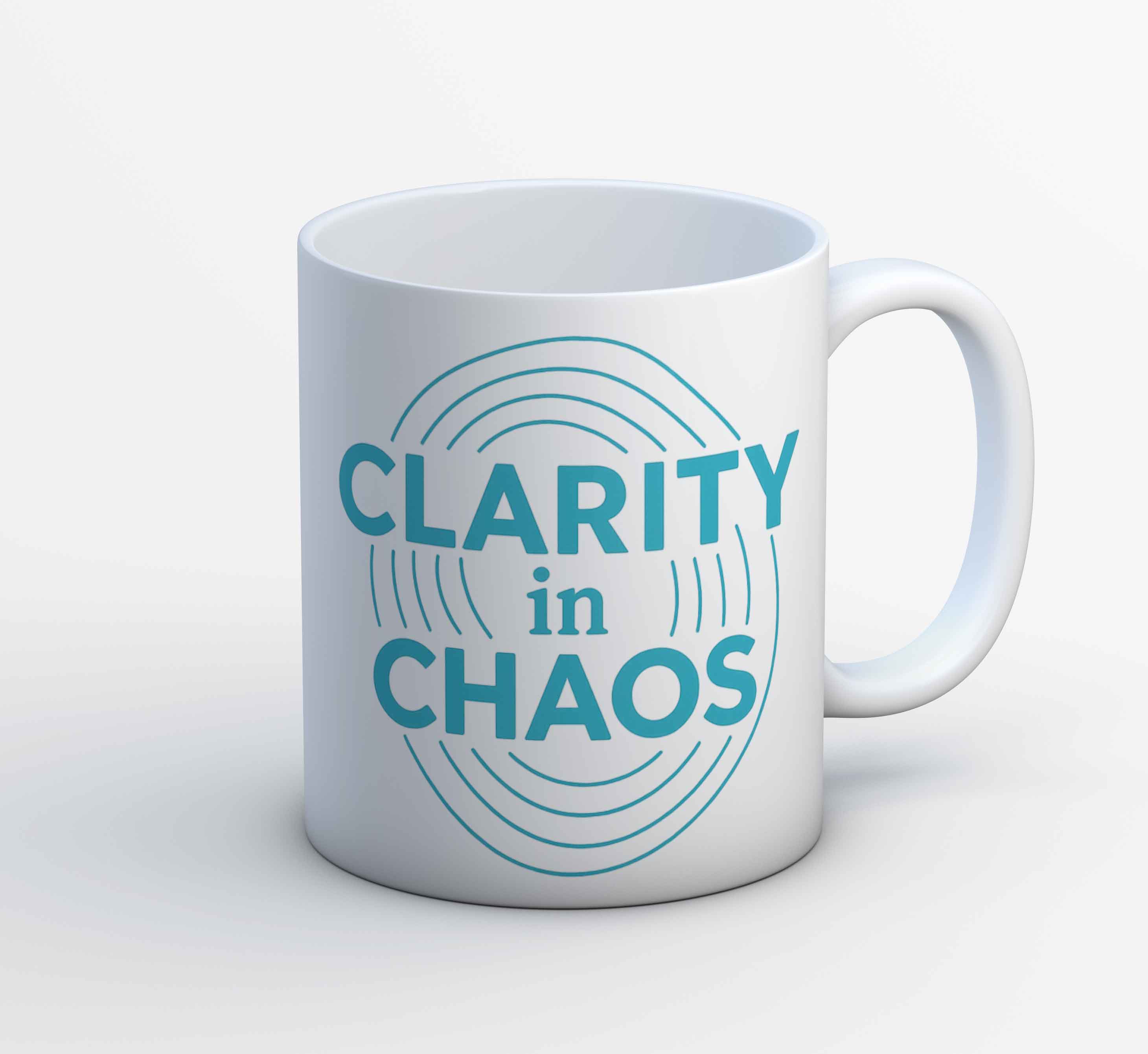 risers club clarity in chaos mug coffee ceramic printed graphic stylish buy online india the banyan tee tbt men women girls boys unisex