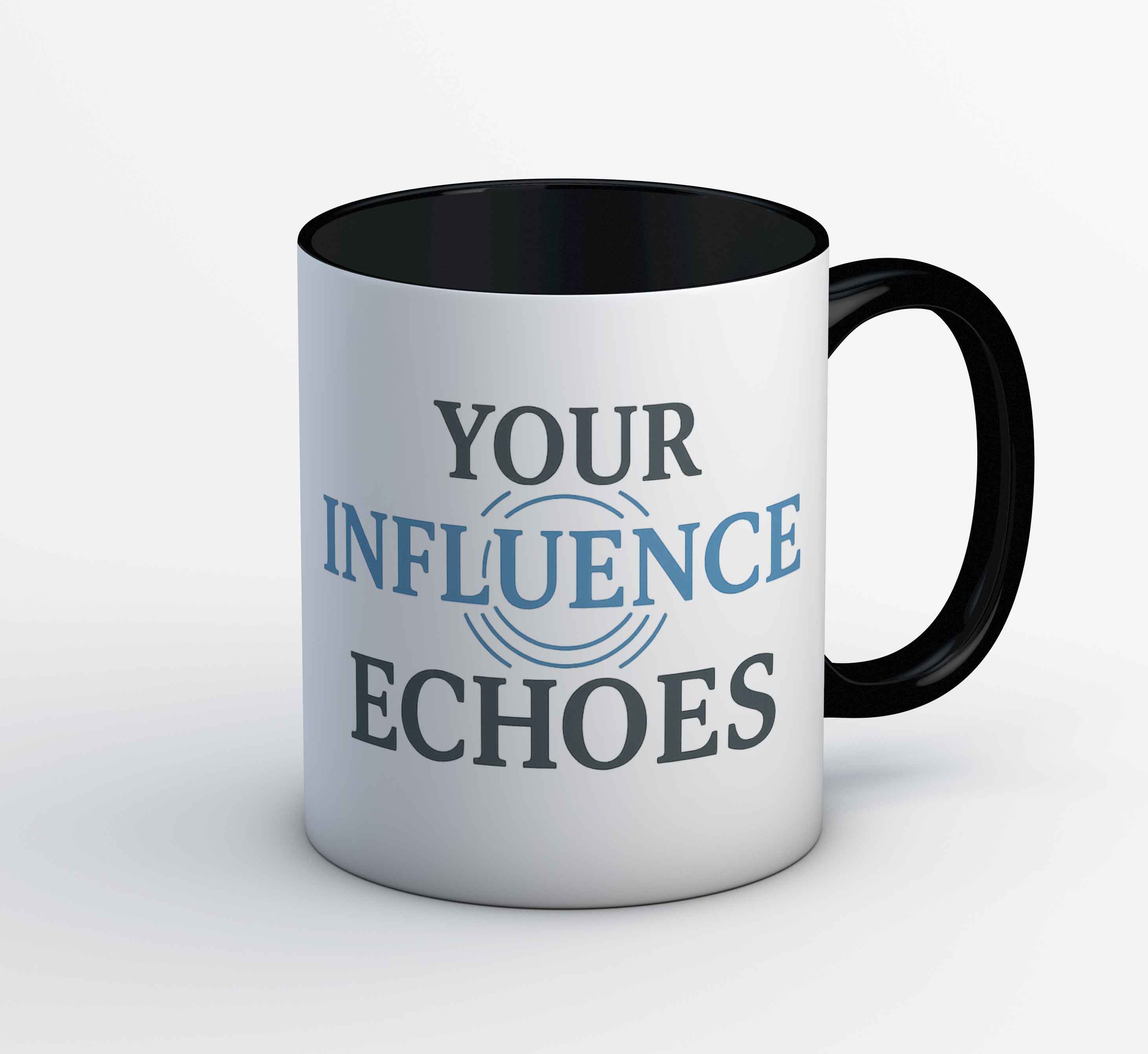risers club your influence echoes mug coffee ceramic printed graphic stylish buy online india the banyan tee tbt men women girls boys unisex