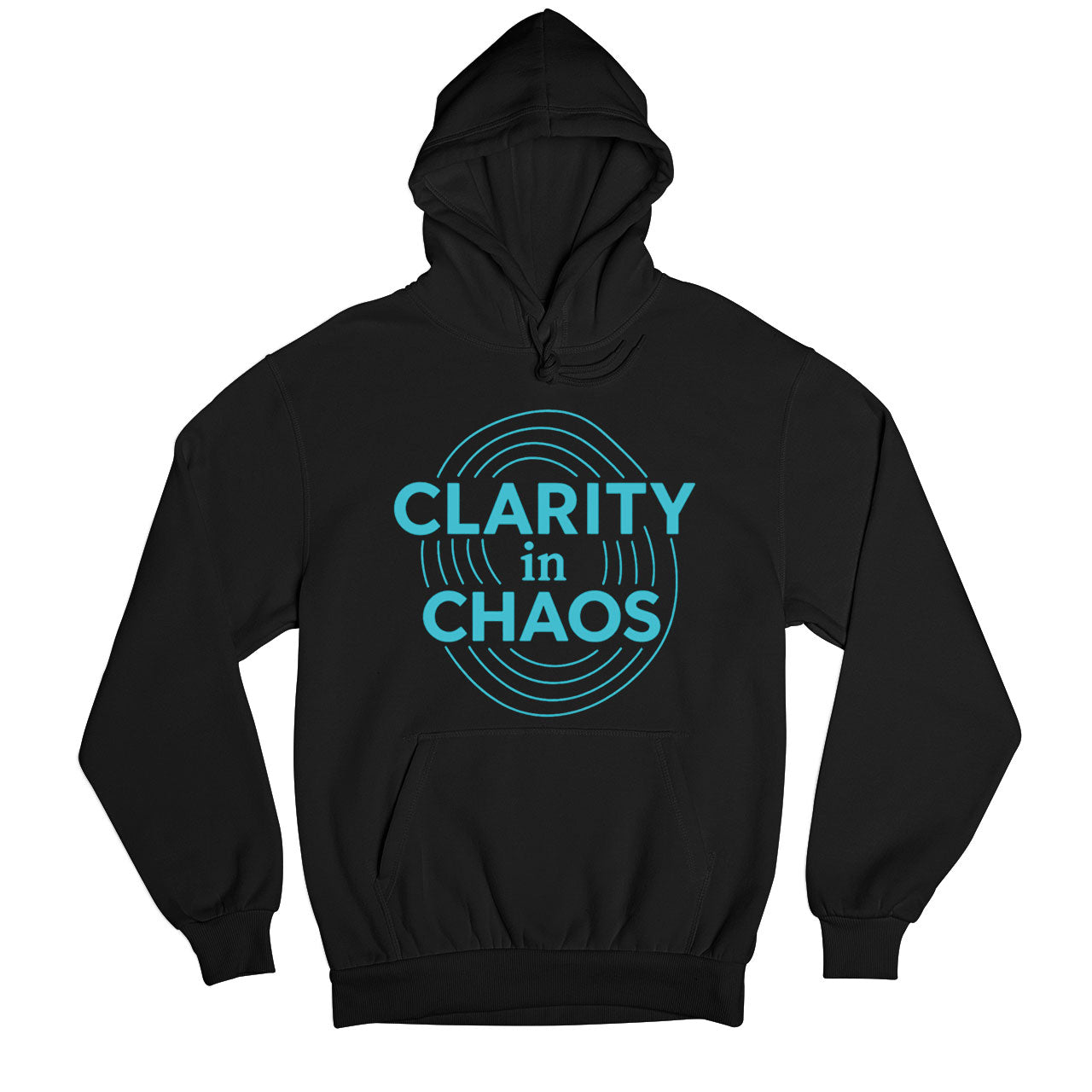 risers club clarity in chaos hoodie hooded sweatshirt winterwear printed graphic stylish buy online india the banyan tee tbt men women girls boys unisex black
