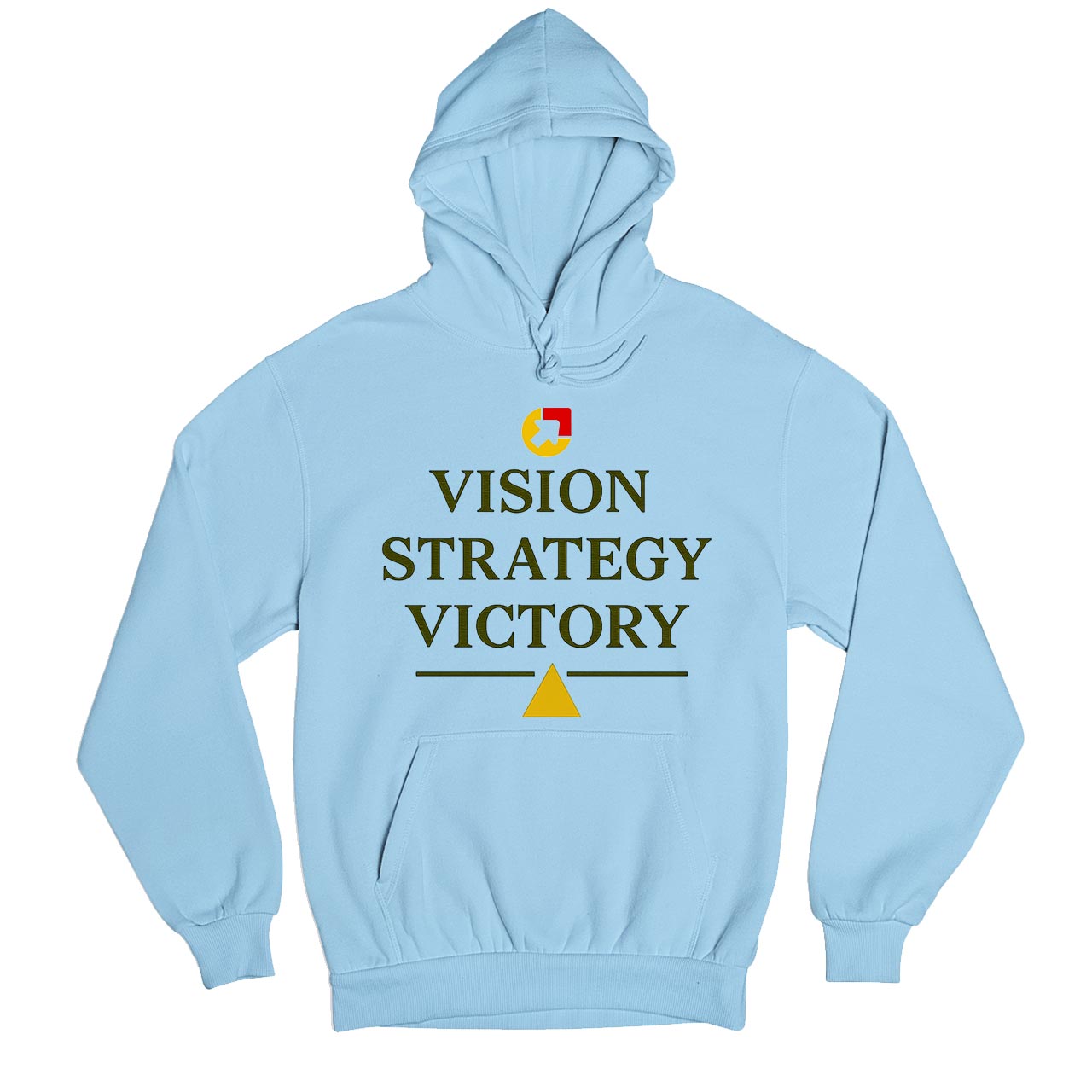 risers club vision strategy victory hoodie hooded sweatshirt winterwear printed graphic stylish buy online india the banyan tee tbt men women girls boys unisex baby blue