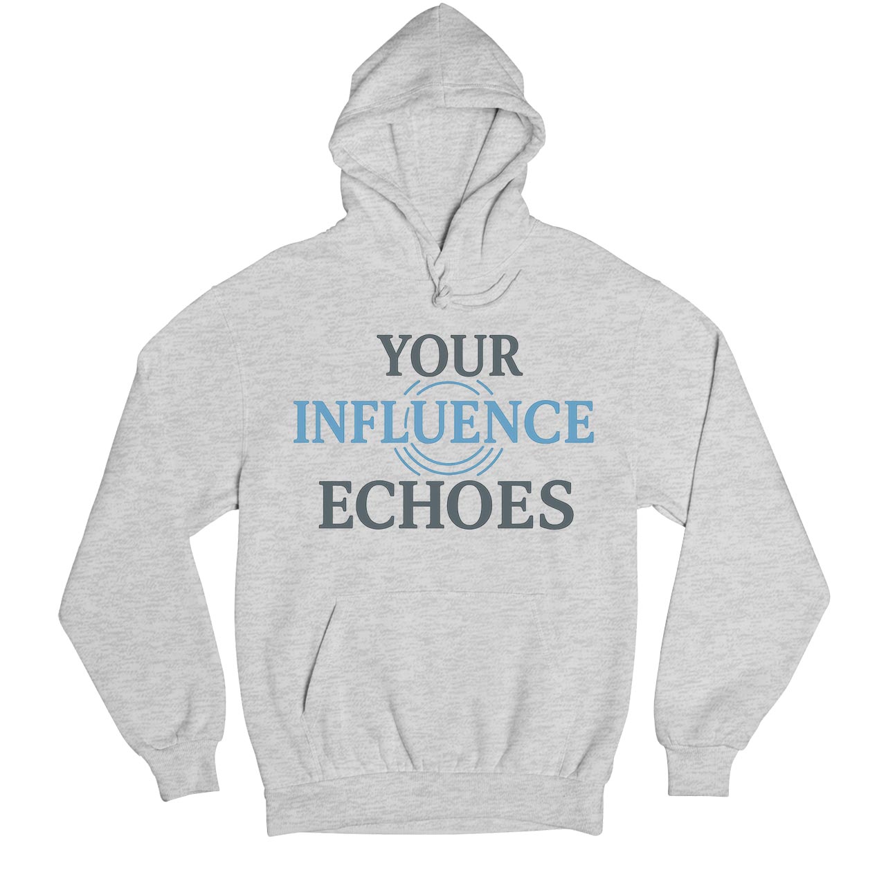 risers club your influence echoes hoodie hooded sweatshirt winterwear printed graphic stylish buy online india the banyan tee tbt men women girls boys unisex gray