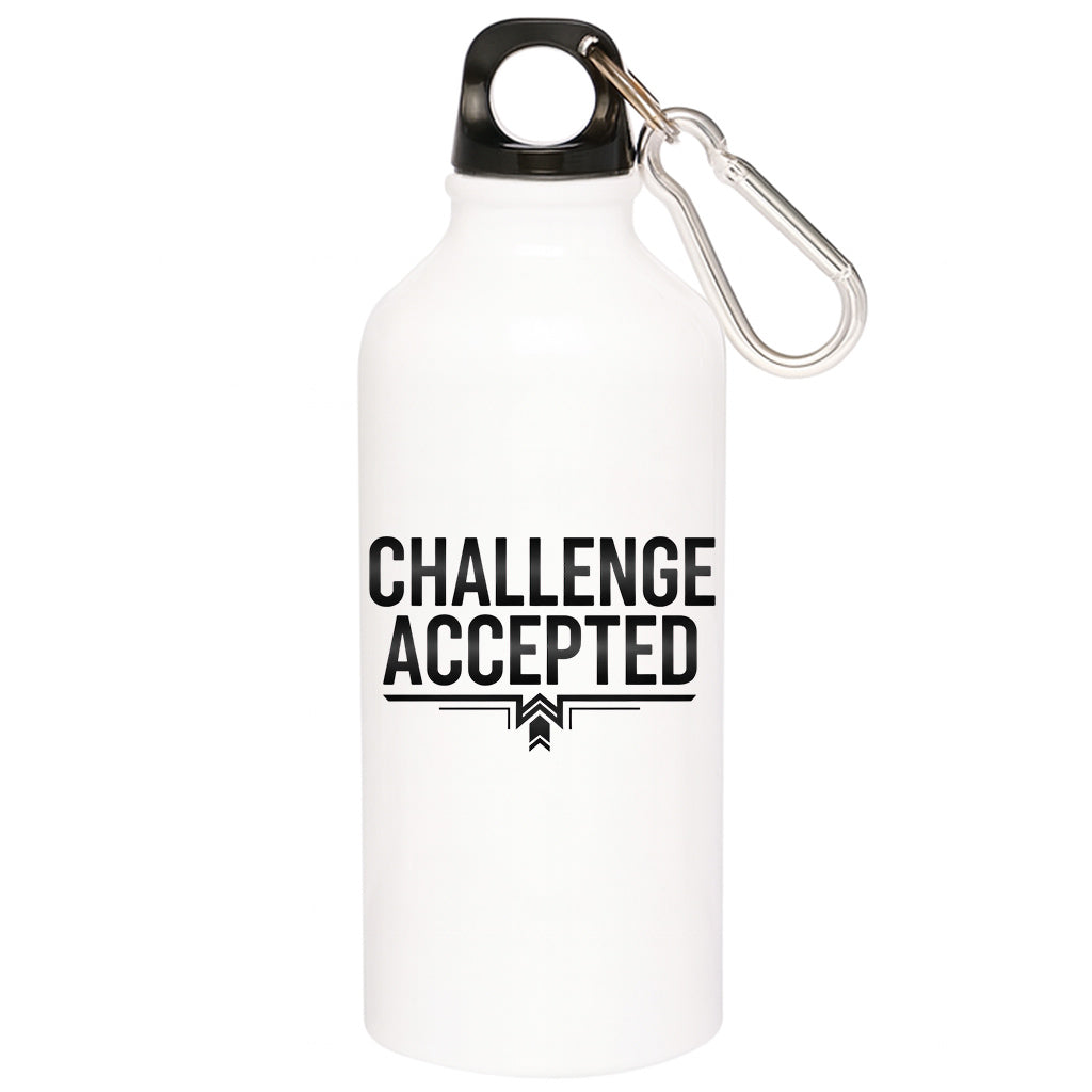 risers club challenge accepted sipper steel water bottle flask gym shaker printed graphic stylish buy online india the banyan tee tbt men women girls boys unisex