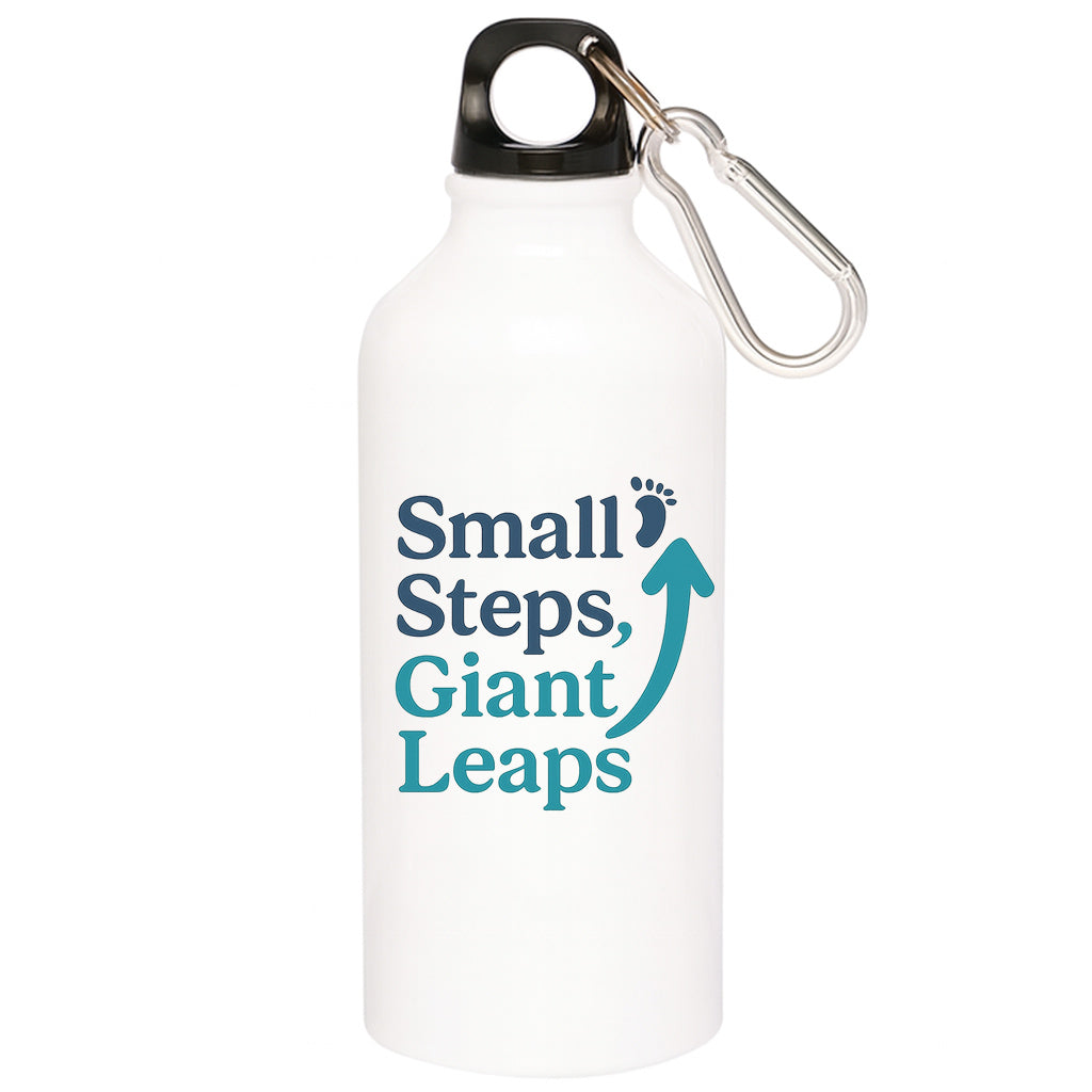 risers club small steps giant leaps sipper steel water bottle flask gym shaker printed graphic stylish buy online india the banyan tee tbt men women girls boys unisex