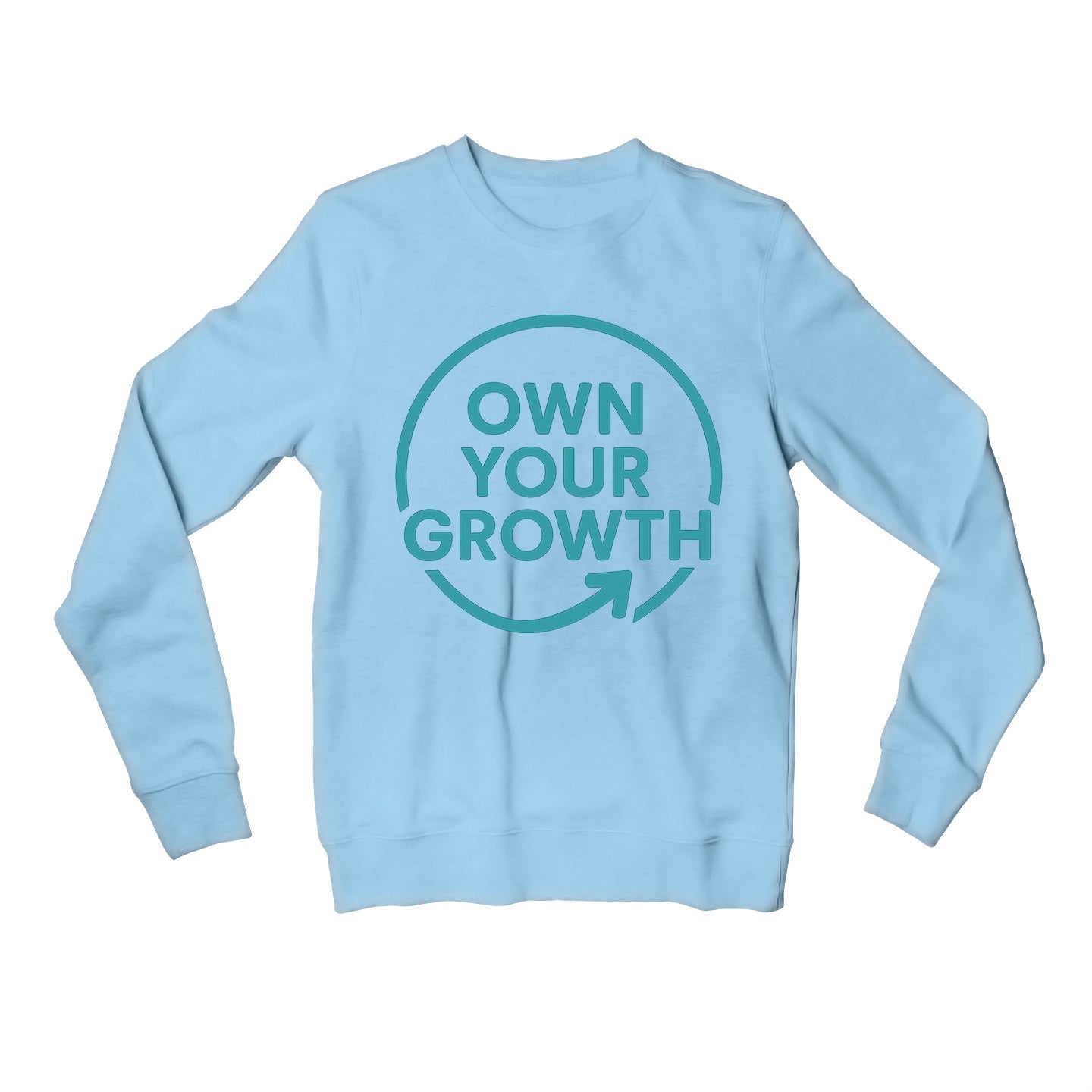 risers club own your growth sweatshirt upper winterwear printed graphic stylish buy online india the banyan tee tbt men women girls boys unisex baby blue