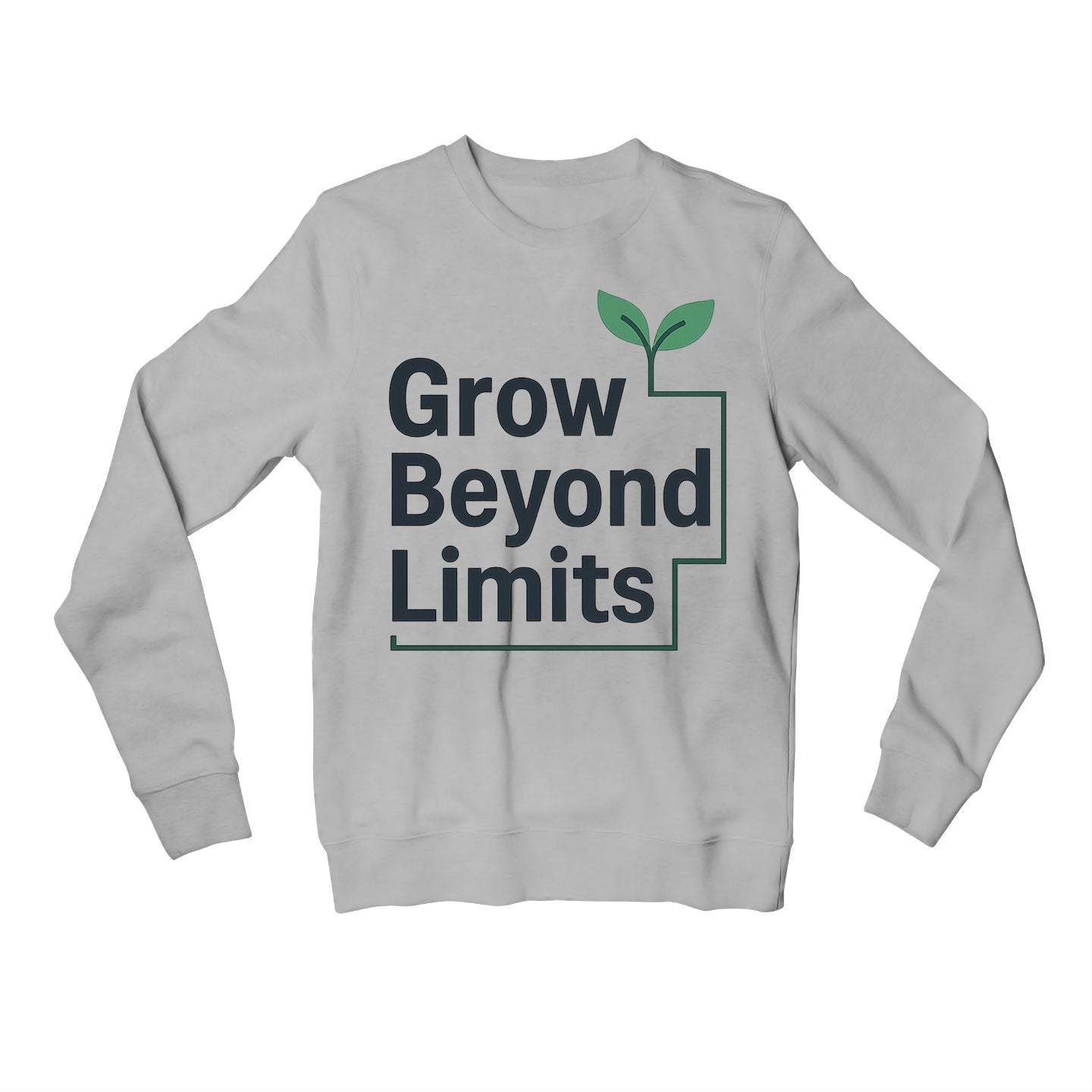 risers club grow beyond limits sweatshirt upper winterwear printed graphic stylish buy online india the banyan tee tbt men women girls boys unisex gray