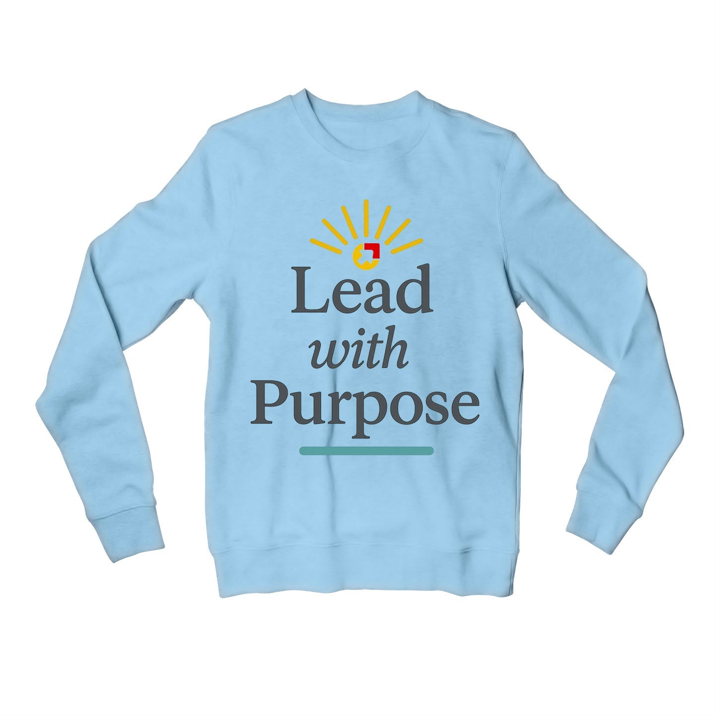 risers club lead with purpose sweatshirt upper winterwear printed graphic stylish buy online india the banyan tee tbt men women girls boys unisex baby blue