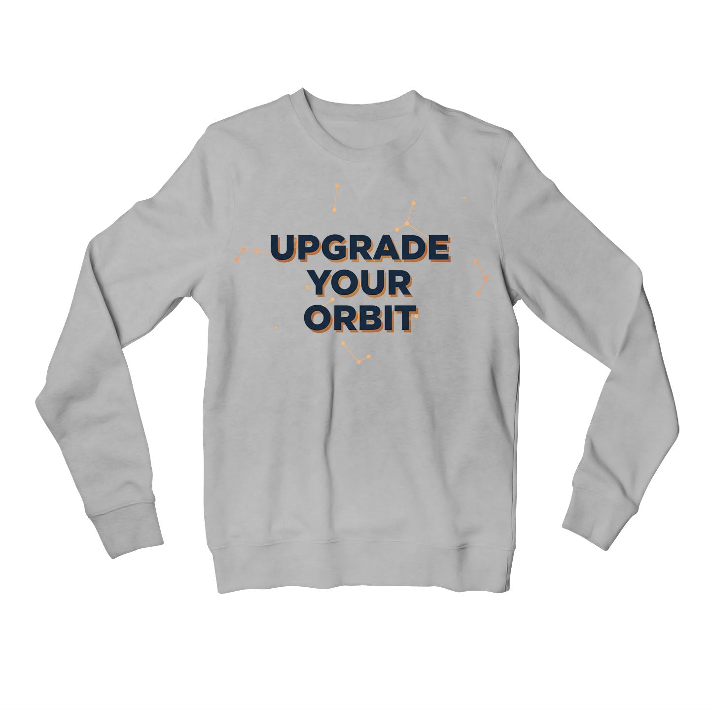 risers club upgrade your orbit sweatshirt upper winterwear printed graphic stylish buy online india the banyan tee tbt men women girls boys unisex gray