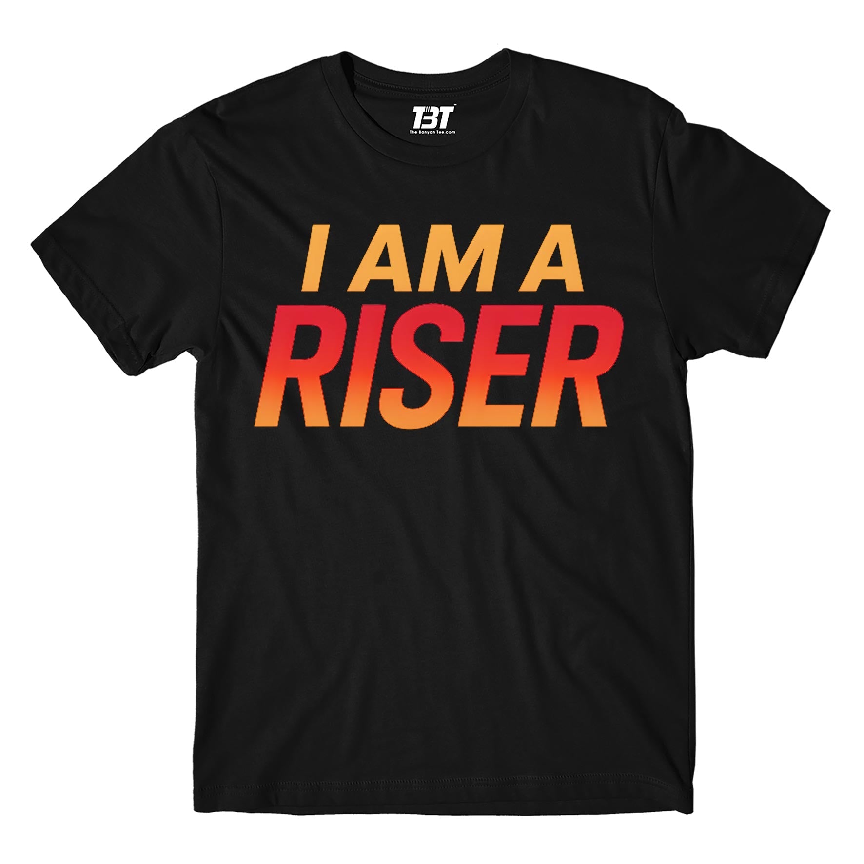 risers club i am a riser t-shirt printed graphic stylish buy online india the banyan tee tbt men women girls boys unisex black