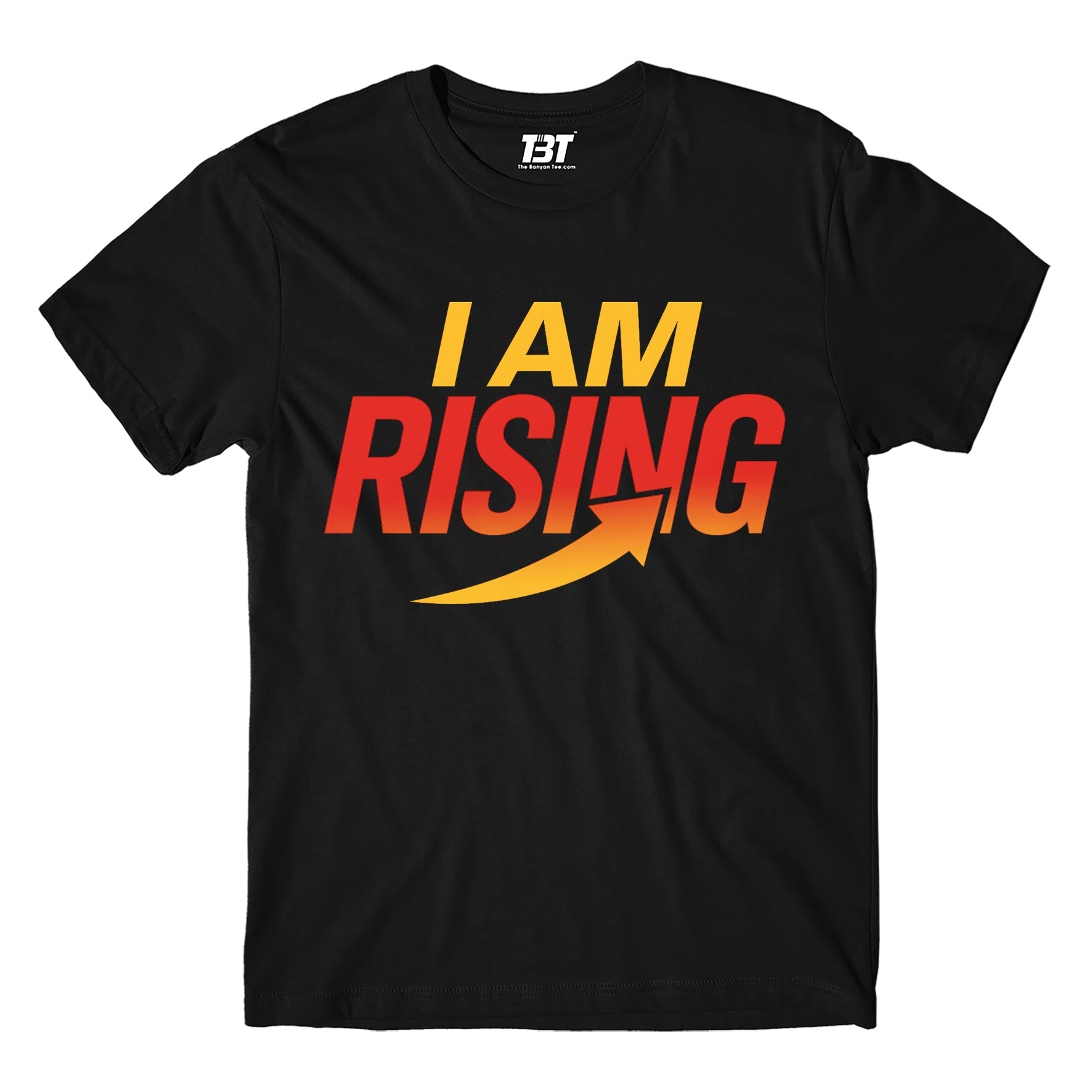 risers club i am rising t-shirt printed graphic stylish buy online india the banyan tee tbt men women girls boys unisex black
