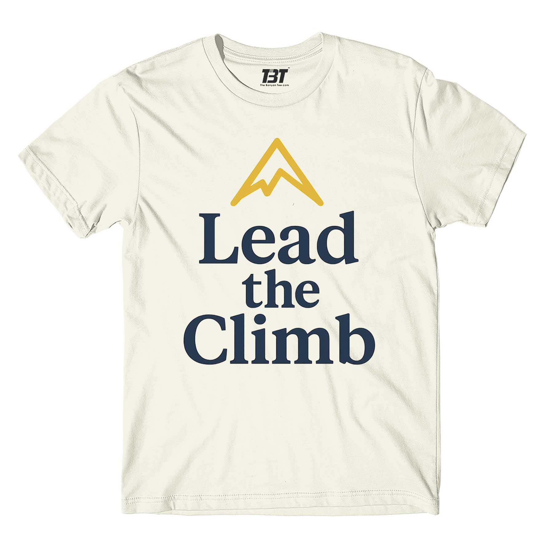 risers club lead the climb t-shirt printed graphic stylish buy online india the banyan tee tbt men women girls boys unisex off white