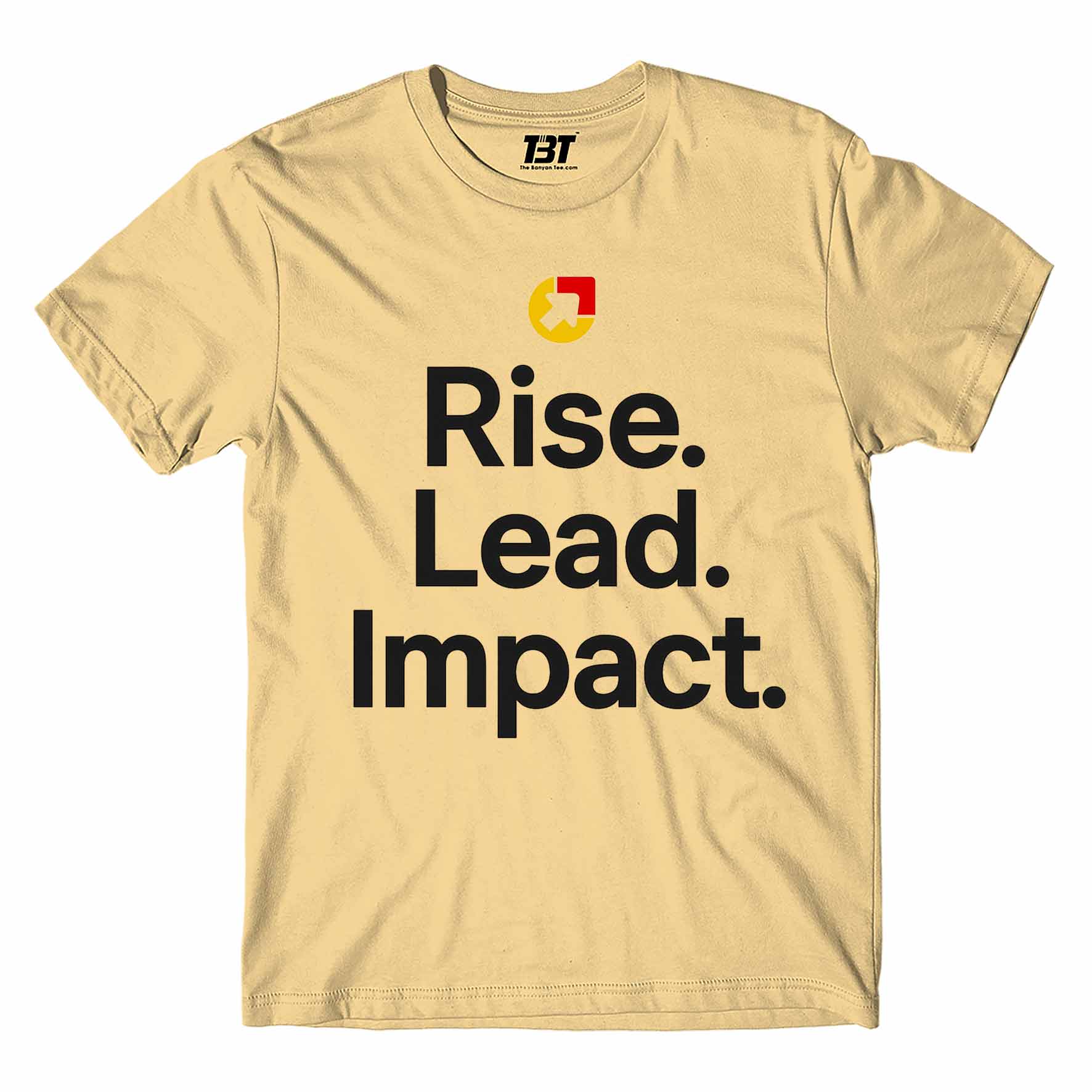 risers club rise lead impact t-shirt printed graphic stylish buy online india the banyan tee tbt men women girls boys unisex beige