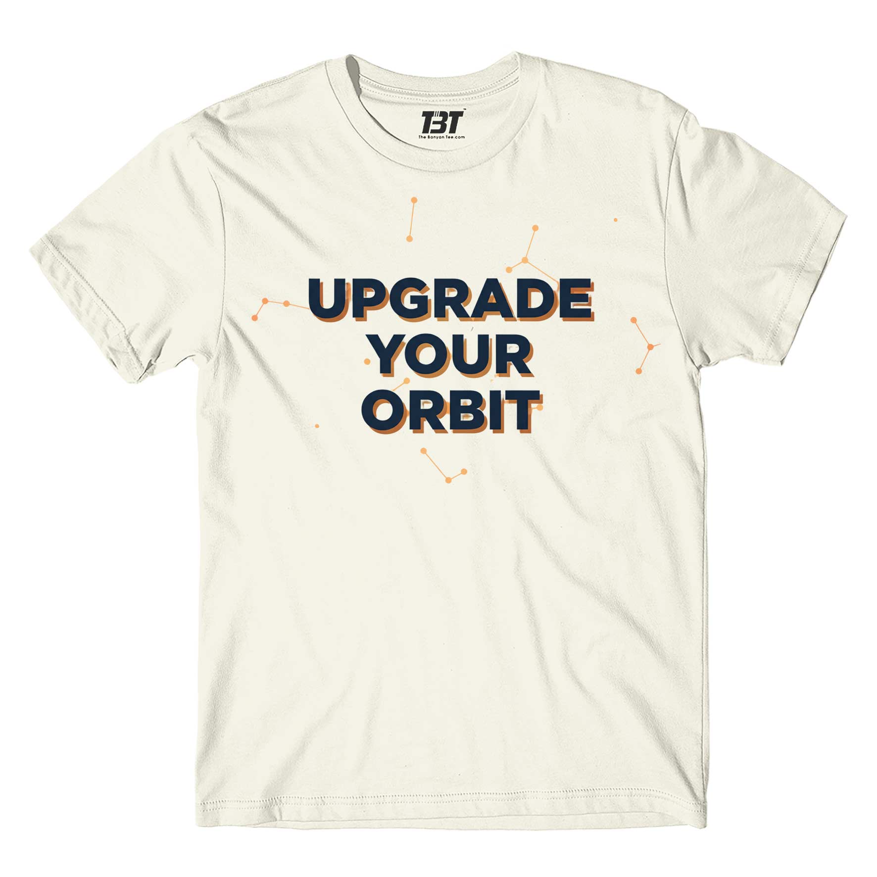 risers club upgrade your orbit t-shirt printed graphic stylish buy online india the banyan tee tbt men women girls boys unisex off white