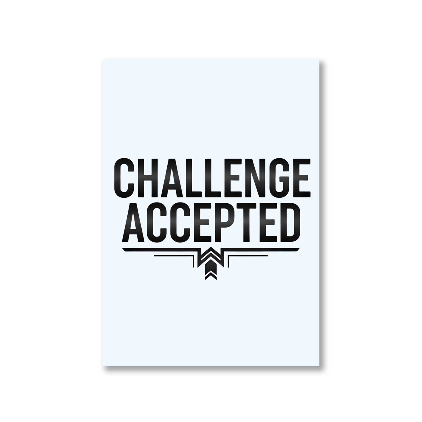 risers club challenge accepted poster wall art buy online india the banyan tee tbt 8 x 10