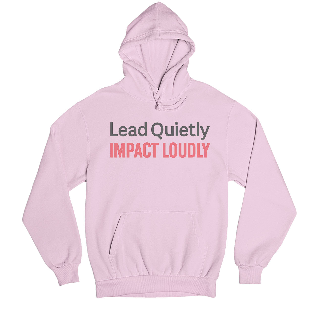 risers club lead quitely impact loudly hoodie hooded sweatshirt winterwear printed graphic stylish buy online india the banyan tee tbt men women girls boys unisex baby pink